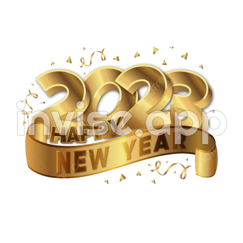 Promo 2023 - Happy New Year 2023 Celebration Design Golden 3D Text, Happy New Year, New Year 23, 2023 And