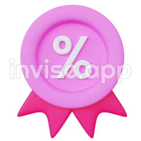 Stylized 3D Promotion Badge Illustration 11665097 - Promo 3D