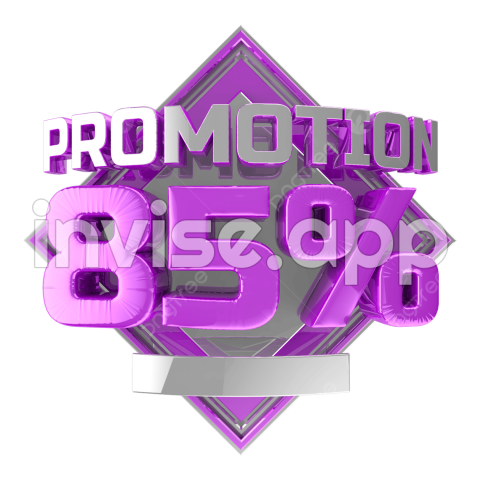 Promotion 3D Transparent , Promotion Purple 85 3D Design, Red Clipart, Discount Image For - Promo 3D