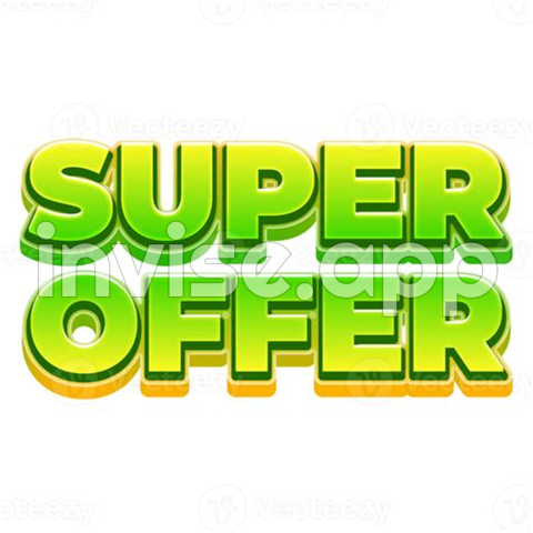 Promo 3D - Super Offer 3D Marketing Label Text 11577850