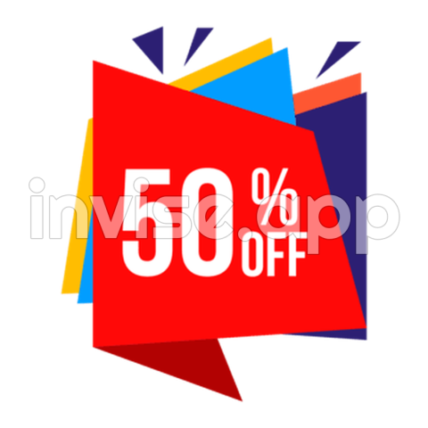 50 Off Offer Sale Transparent Images Free Download Vector Files Tree - Hair Cut 50 Percent Promo Tarpaulin