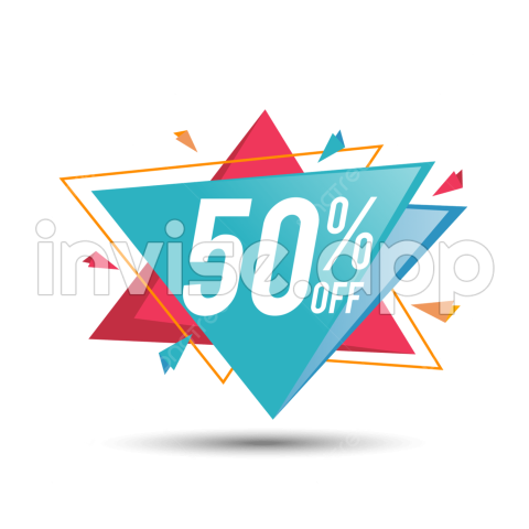 50 Off Discount And Sale Promotion Banner Vector, Advertisement, Advertising, Buy And Vector - Marketing Mix Promotion