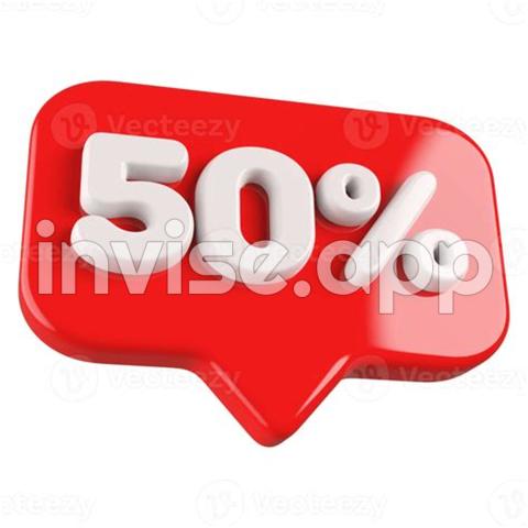 Promo 50 - Promotion Number 50 Percent 3D 11288016