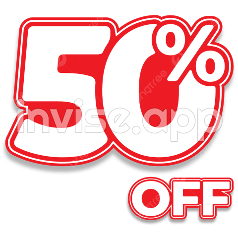 50 Off Sale Label Design Vector, 50 Percent Off Label, 50 Off Logo, Offer Banner And Vector - Sale Promo 50% Off Signages