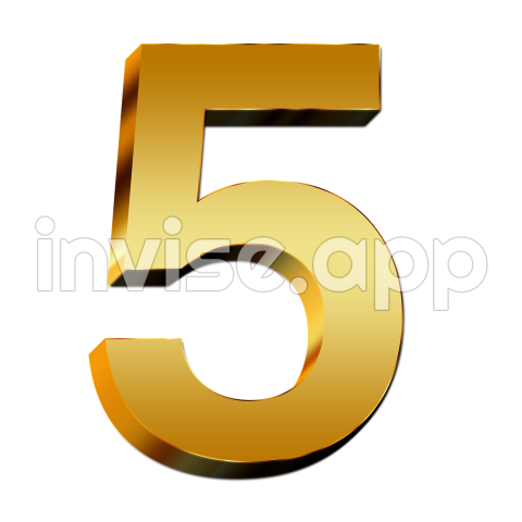 5 - Number 5 Image With Transparent Background