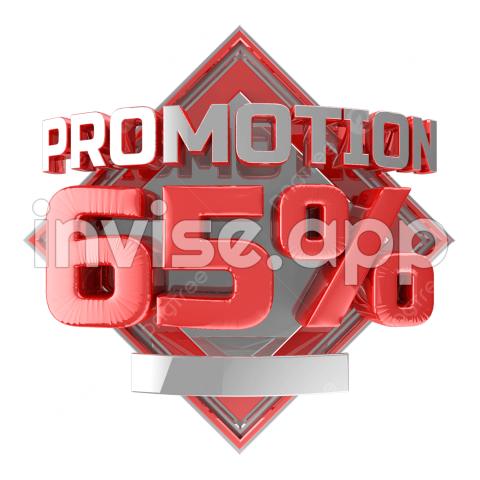 Promotion - 65% Picture, Promotion 65 Red Design, Classic, Special Image For Free Download