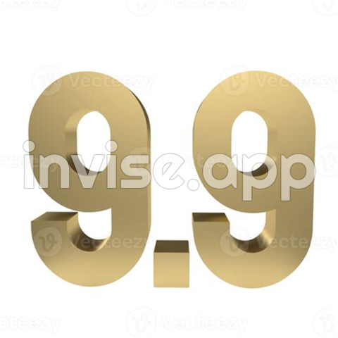 Promo 9.9 - The 9 9 Number On Red Background For Sale Or Promotion Concept 3D Rendering 26849095