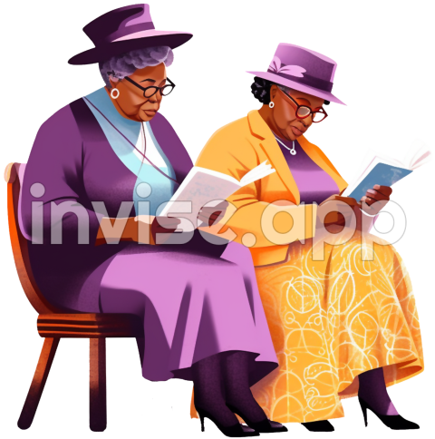 Free Church Ladies Clipart, Digital Stickers, Free Church Graphics - African American Friday Morning