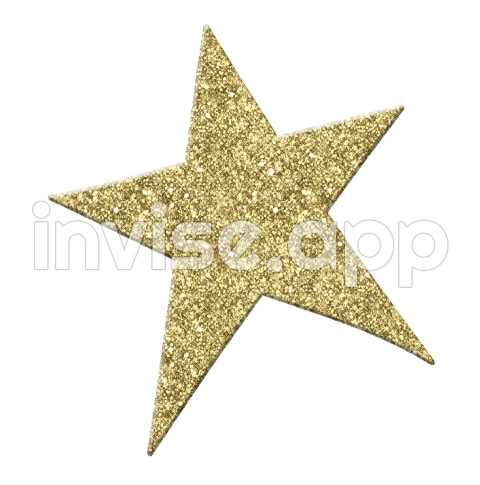 Glitter Dourado - Gold Glitter Star File Mart