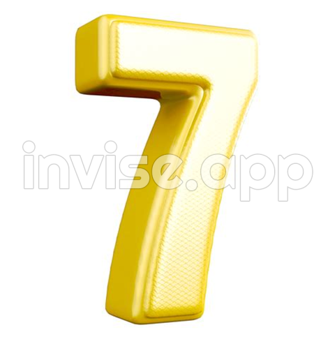 Number 7 Picture - Number 7 Gold 11297455