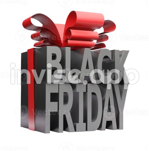 Black Friday Gift Box Style 3D Render On White Background 8478201 - Target Black Friday