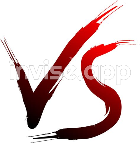 Vs Versus Battle Icon Sign Symbol Black Red Design Transparent - Vs Logo Black Background