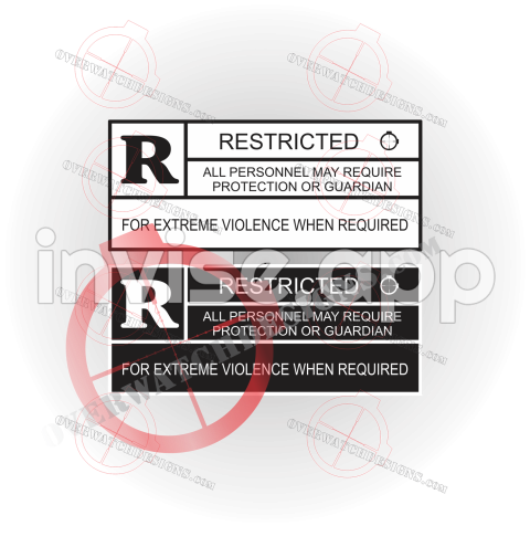 Rated R Warning - Rated R For Violence Sticker Overwatch Designs